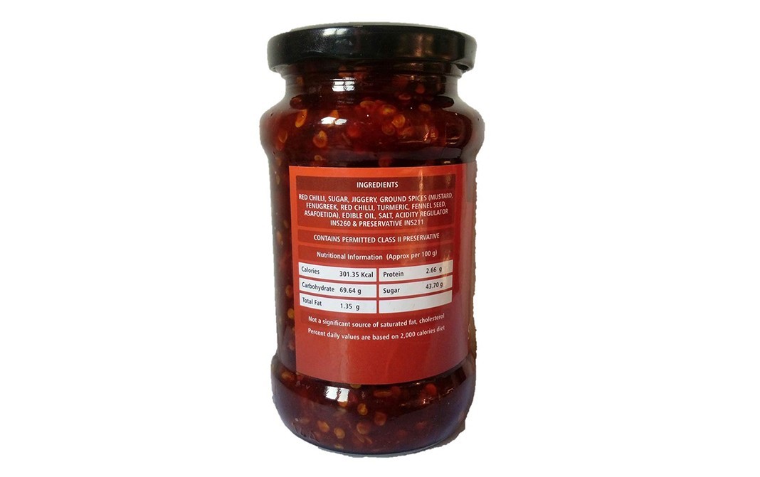 Mannat Pickle Sweet Red Chilli    Glass Jar  500 grams
